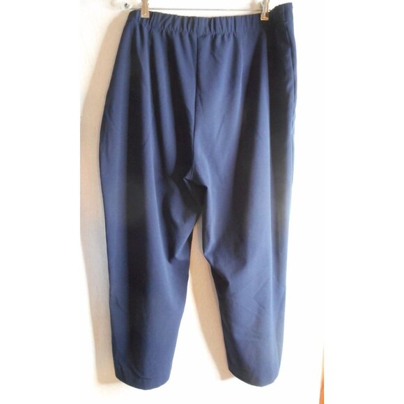 QVC Susan Graver Women's Pants Sz 20W Chelsea Stretch Wide Leg Crop Blue A288671 - Picture 5 of 5